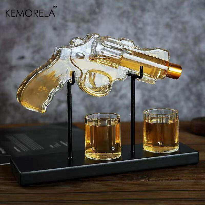 Glass Decanter Whiskey - KEMORELA Set kaca wiski, dekanter gelas