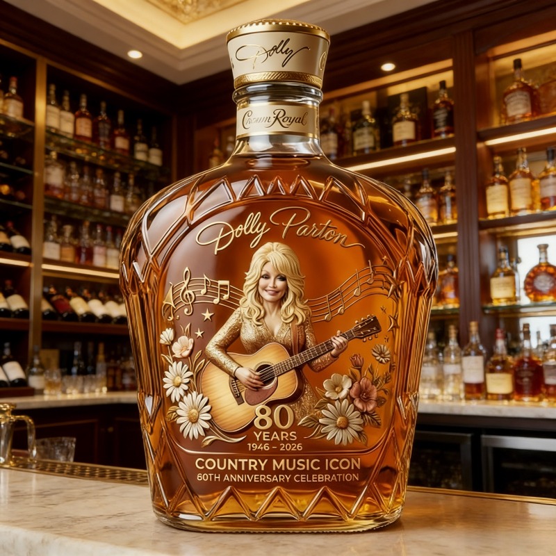 Glass Decanter Whiskey - Dekanter Wiski Bertema Musik Country Premium
