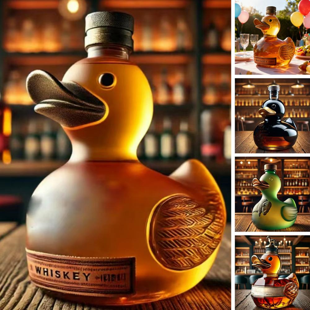 Glass Decanter Whiskey - Botol Wiski Bentuk Bebek, Dekanter Hewan