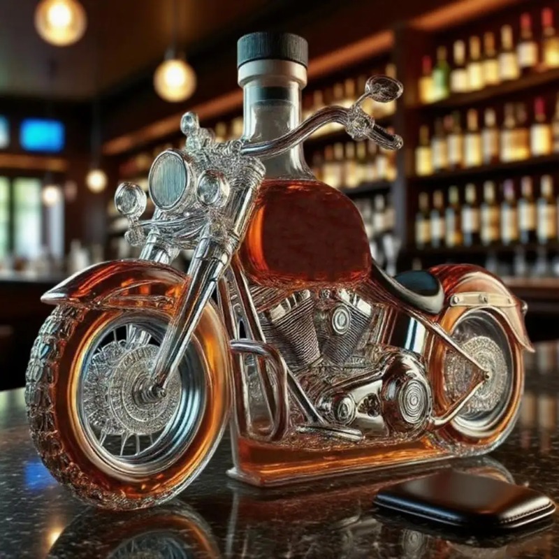 Glass Decanter Whiskey - Botol Wiski Gaya Motor, Botol Anggur