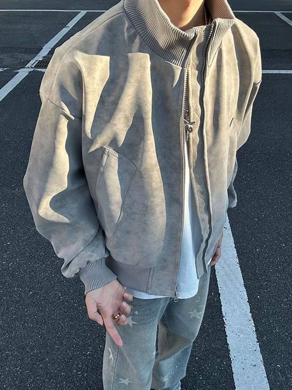 Luxury Lifestyle Travel - Jaket Pria Mantel Kuning Bordir Klasik