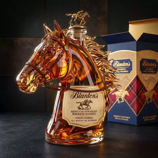 Glass Decanter Whiskey - Botol Wiski Kaca Bentuk Kuda 350ml,