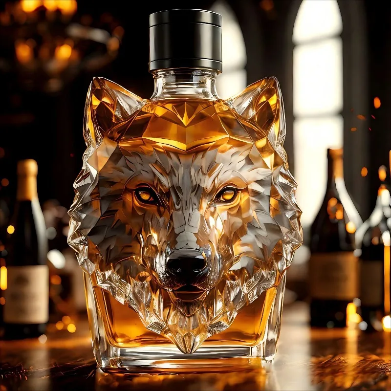 Botol Minuman Keras Kepala Ser - Glass Decanter Whiskey ulasan dan harga