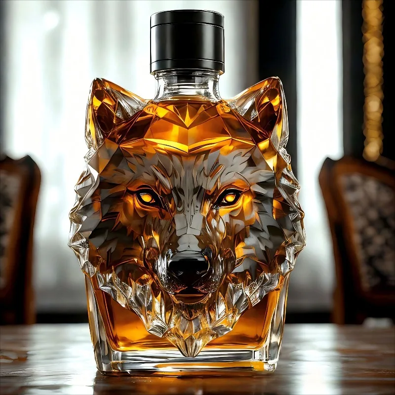 Botol Minuman Keras Kepala Ser - Glass Decanter Whiskey ulasan dan harga
