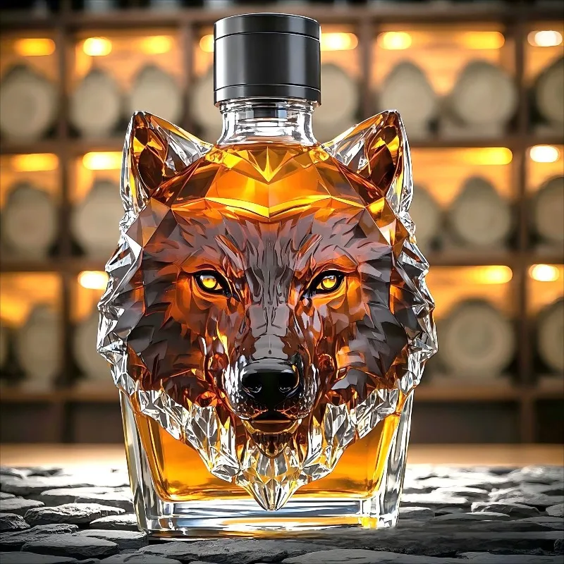 Botol Minuman Keras Kepala Ser - Glass Decanter Whiskey ulasan dan harga
