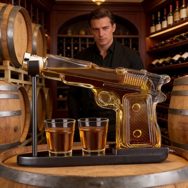Botol Dekanter Pistol Kaca San - Glass Decanter Whiskey ulasan dan harga