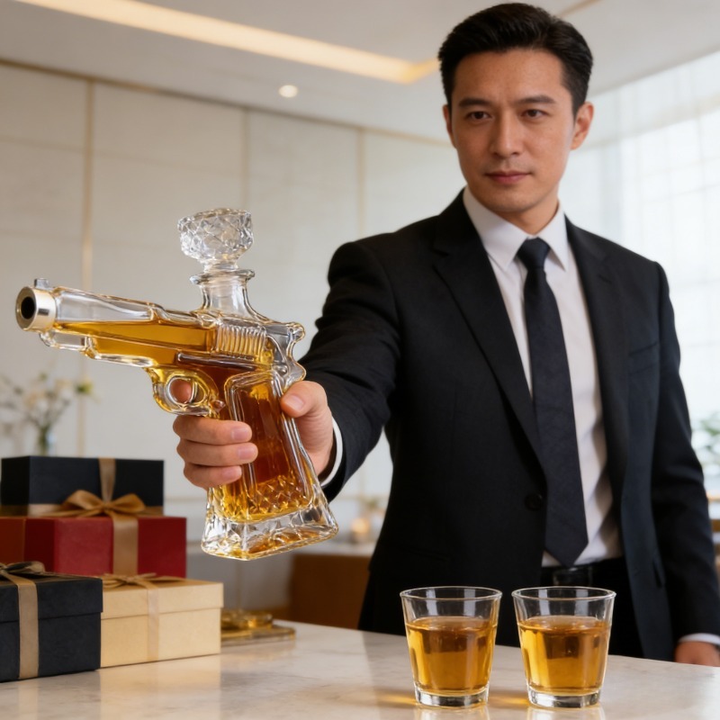 Botol Dekanter Pistol Kaca San - Glass Decanter Whiskey ulasan dan harga