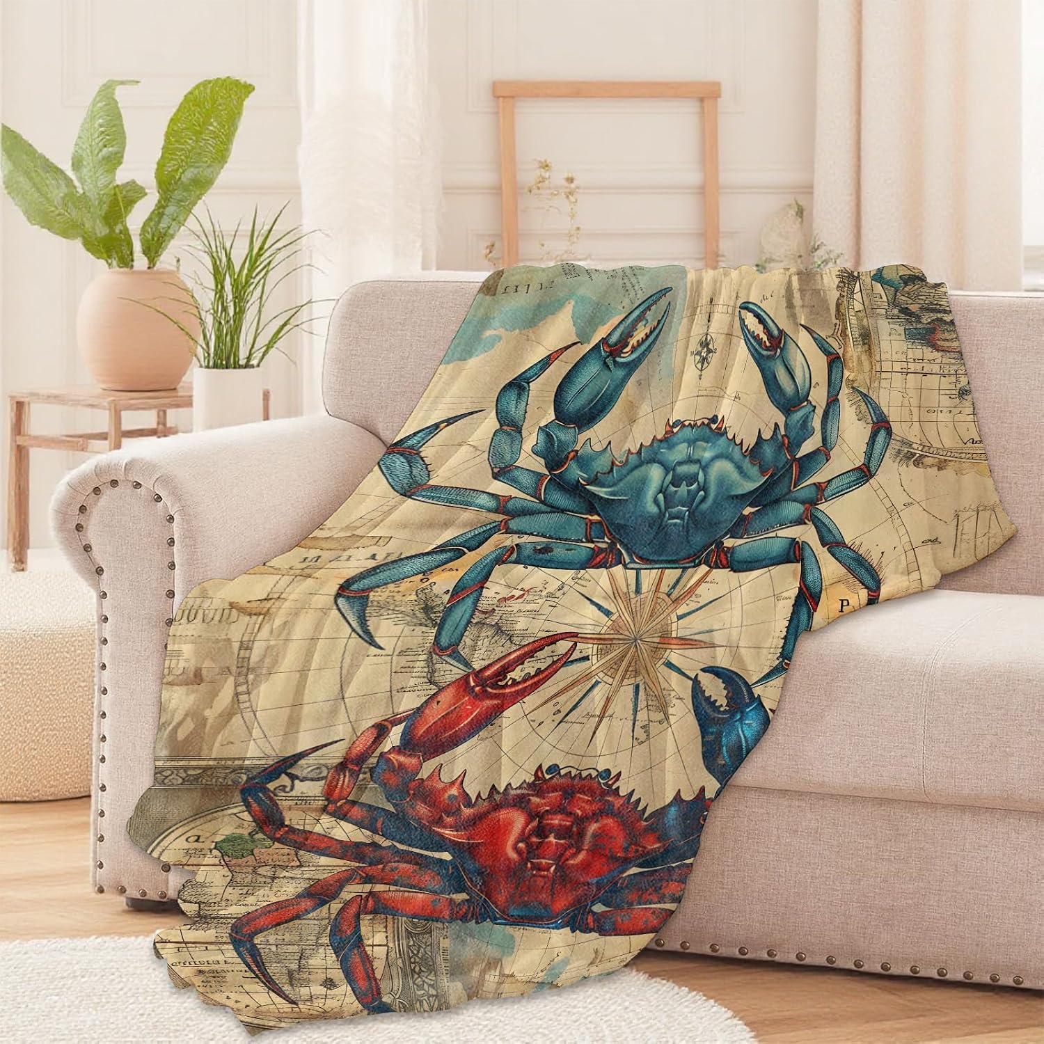 Selimut Peta Laut Vintage deng - Luxury Lifestyle Travel ulasan dan harga