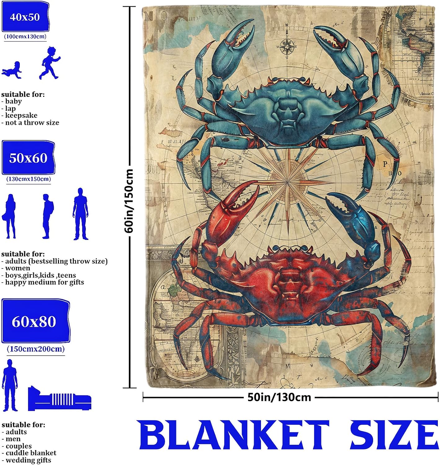 Selimut Peta Laut Vintage deng - Luxury Lifestyle Travel ulasan dan harga