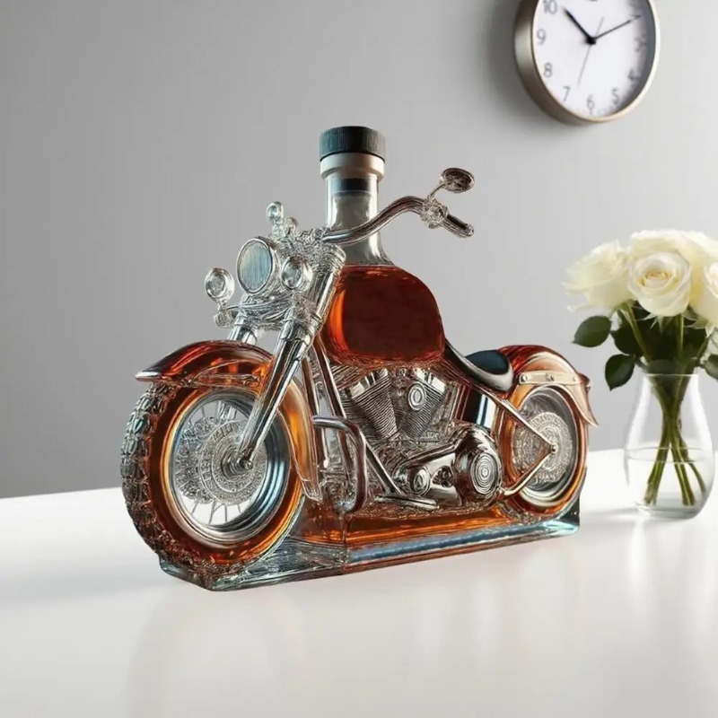 Botol Wiski Gaya Sepeda Motor, - Glass Decanter Whiskey ulasan dan harga