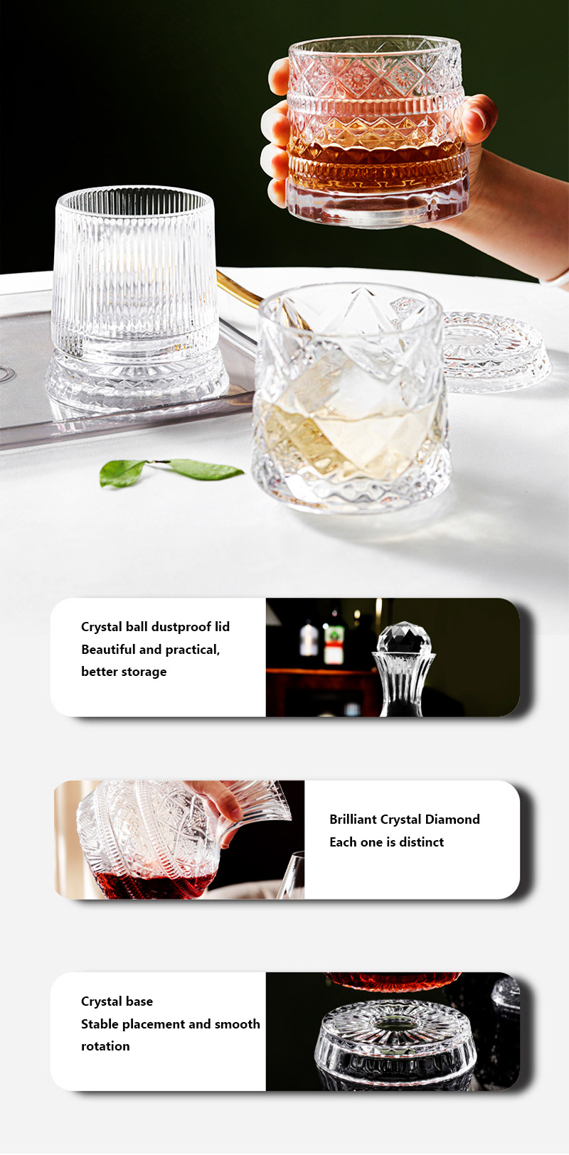 DEOUNY Set kaca bir dan wiski, - Glass Decanter Whiskey ulasan dan harga