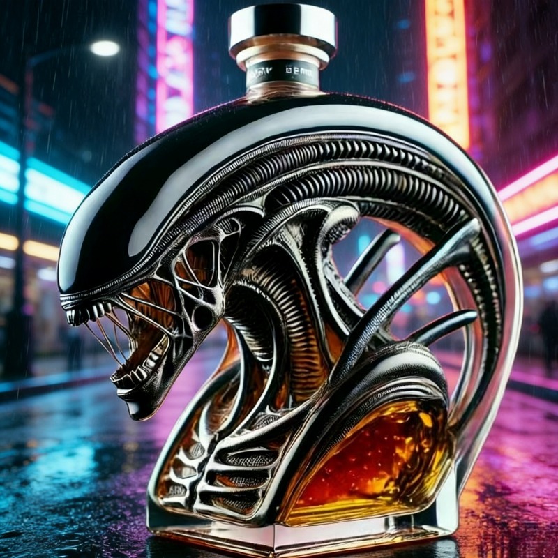 Botol Wiski Bentuk Xenomorph A - Glass Decanter Whiskey ulasan dan harga