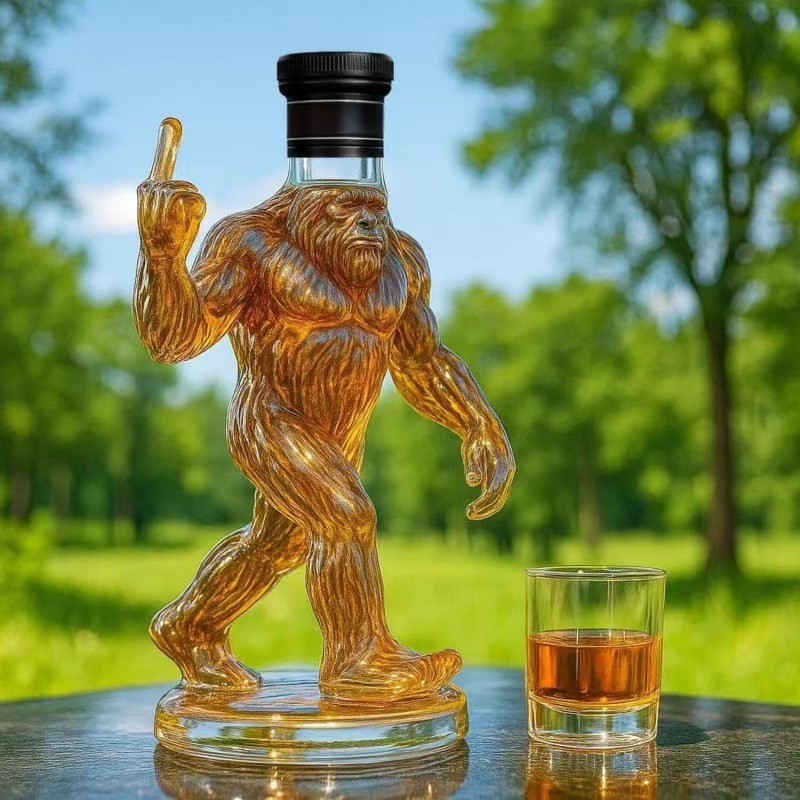 Botol Wiski Mahkota Bigfoot Lu - Glass Decanter Whiskey ulasan dan harga