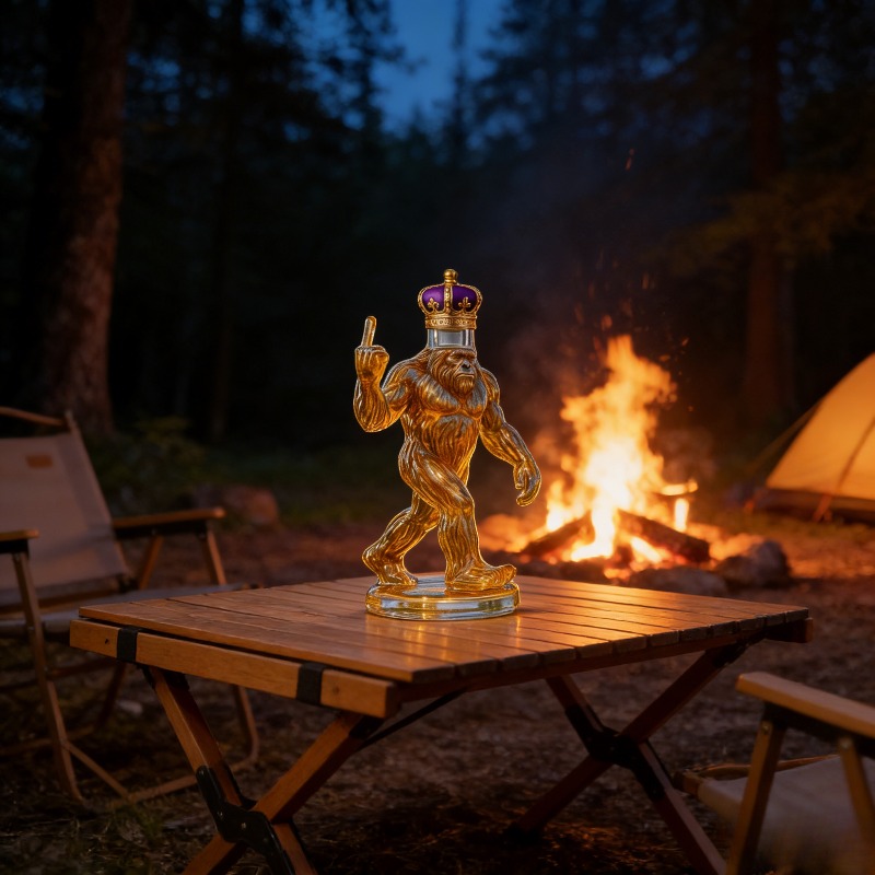 Botol Wiski Mahkota Bigfoot Lu - Glass Decanter Whiskey ulasan dan harga