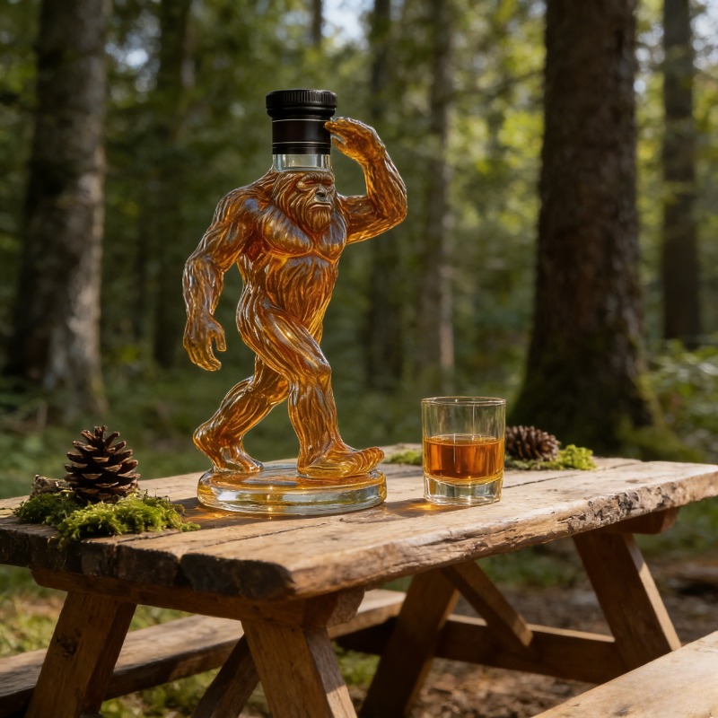 Botol Wiski Mahkota Bigfoot Lu - Glass Decanter Whiskey ulasan dan harga
