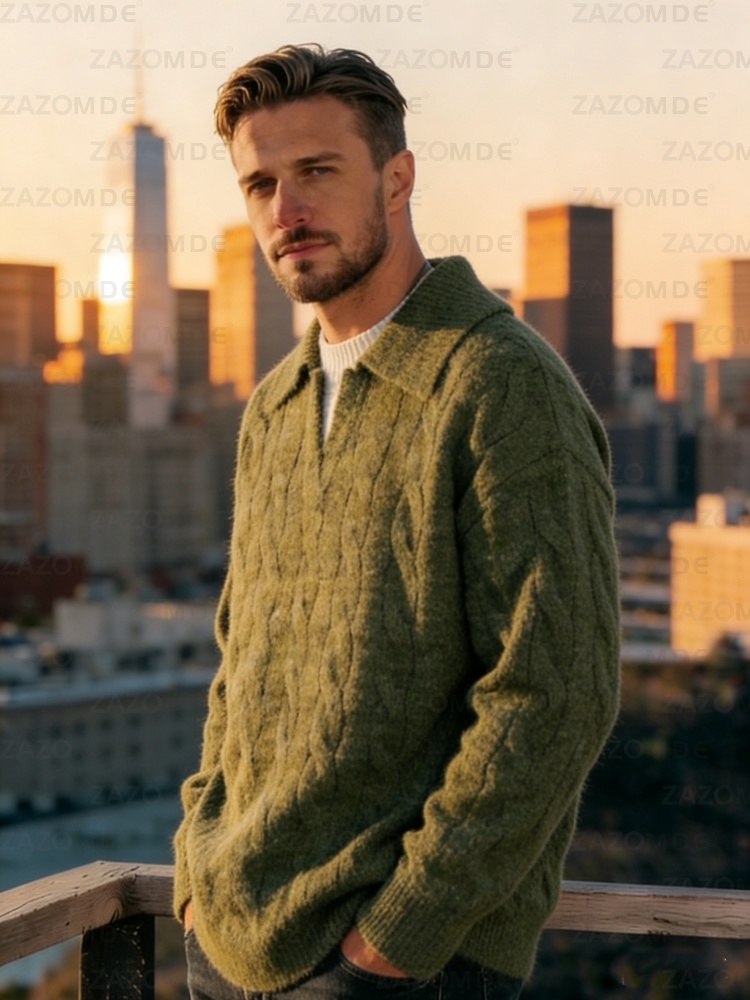 ZAZOMDE Sweater Pria Mewah War - Luxury Lifestyle City ulasan dan harga