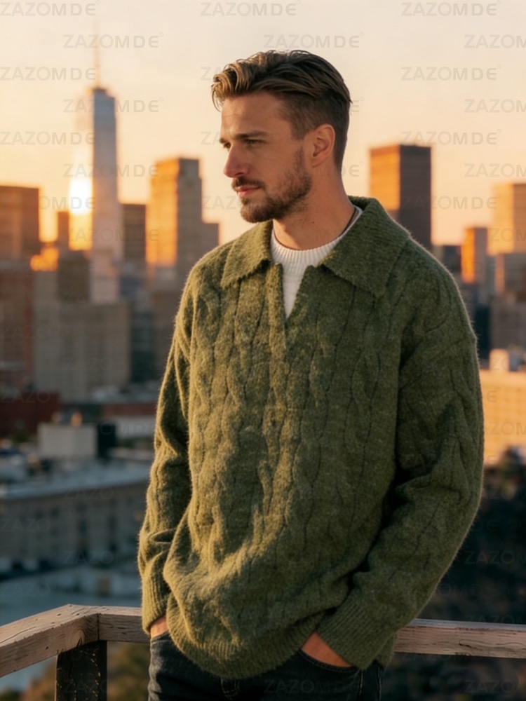 ZAZOMDE Sweater Pria Mewah War - Luxury Lifestyle City ulasan dan harga