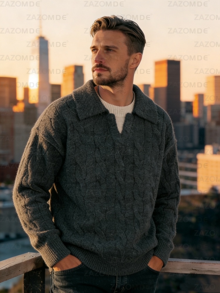 ZAZOMDE Sweater Pria Mewah War - Luxury Lifestyle City ulasan dan harga