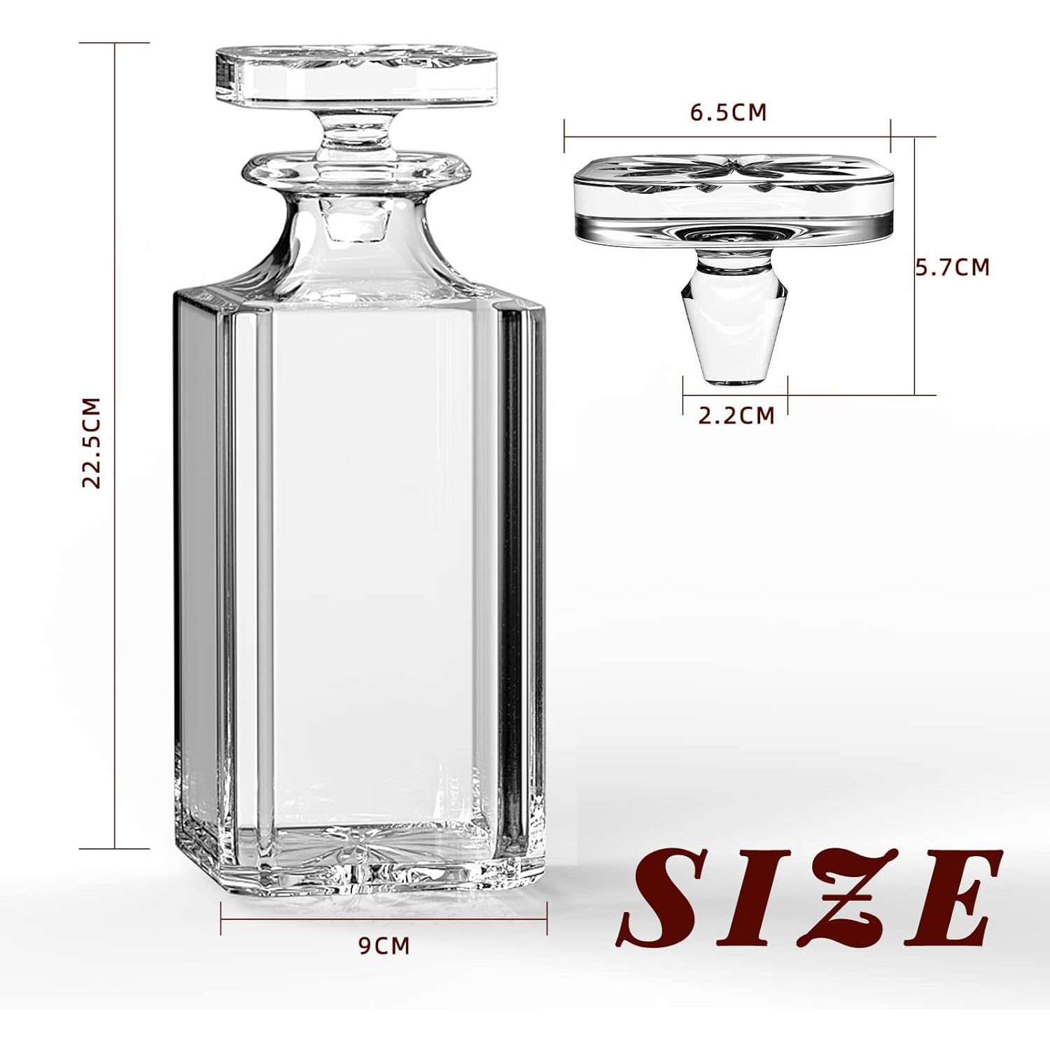 Botol kaca-botol wiski untuk a - Glass Decanter Whiskey ulasan dan harga