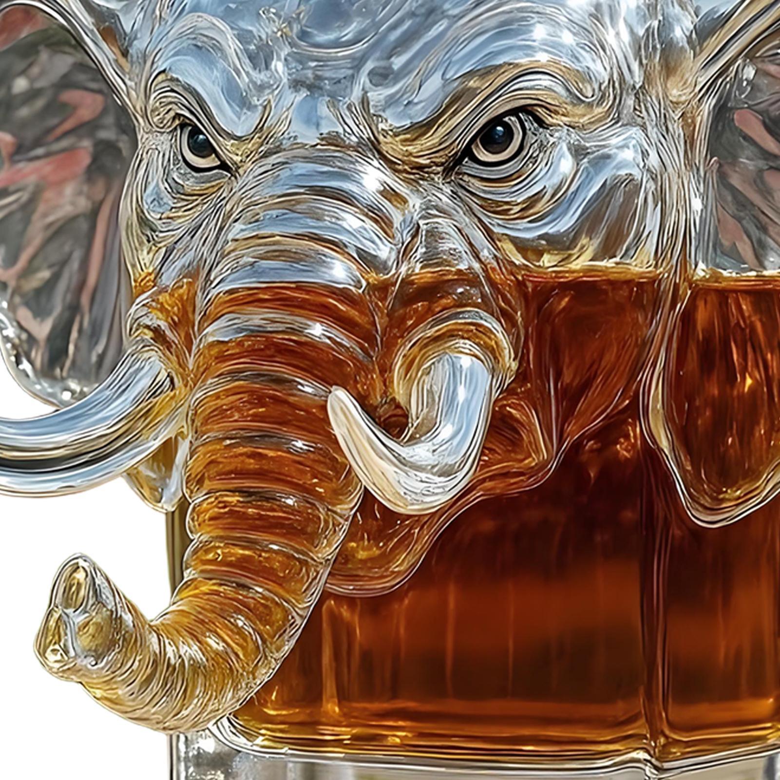 Botol Wiski Gajah Unik, Hiasan - Glass Decanter Whiskey ulasan dan harga